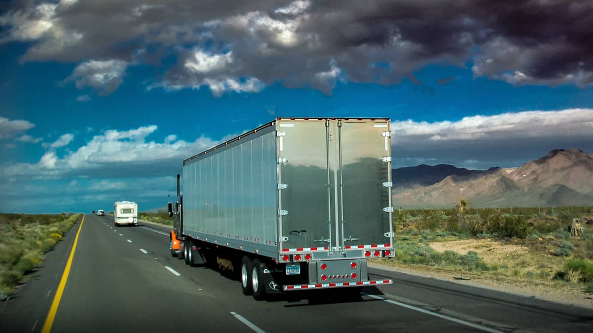 Truck on route
